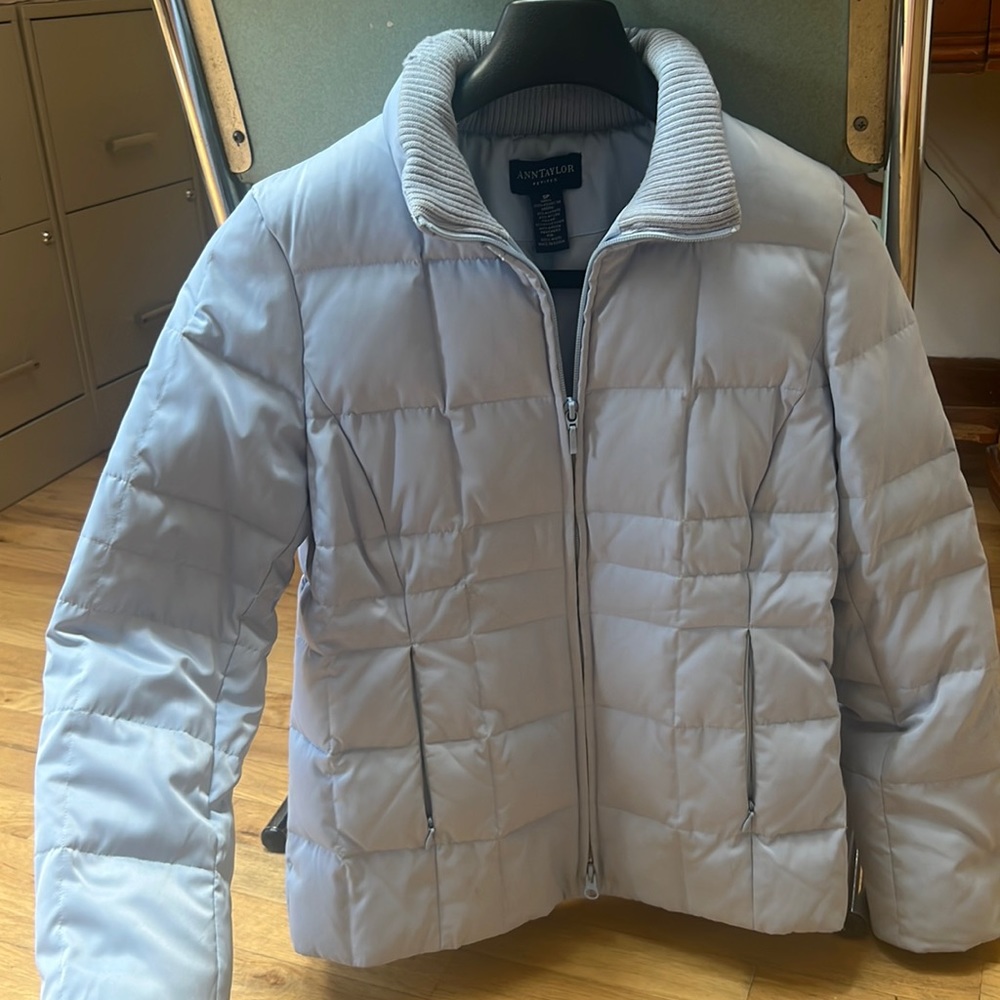 Ann Taylor blue puffer jacket